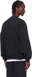 VETEMENTS Black 'Global MF' Sweatshirt