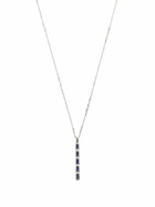 Suzanne Kalan 18K White Gold Inlay Large Sapphire Necklace