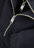 Frame Layered Half-zip Jersey Sweatshirt Navy