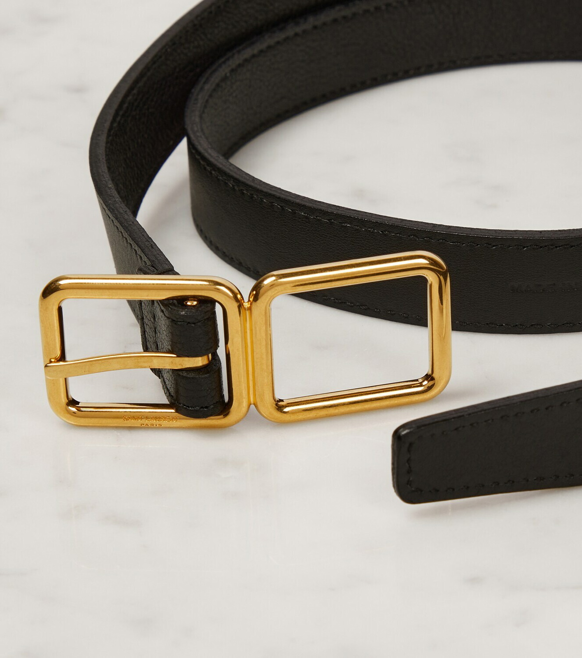 saint laurent white belt