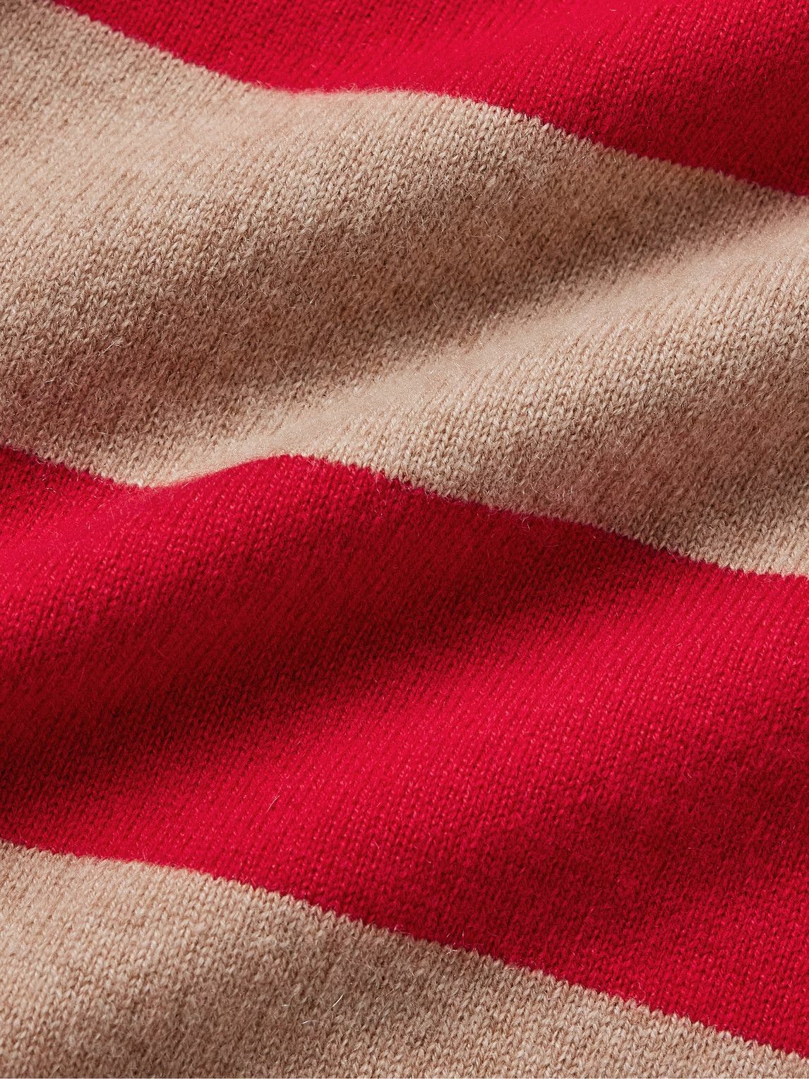 Guest In Residence - Rugby Striped Cashmere Polo Shirt - Red