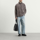 Picante Men's Rocco Bleached Check Shirt in Checked Navy