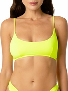 MC2 Saint Barth Woman Fluo Yellow Bralette Swimsuit
