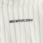 MKI Men's Box Dress Shirt in Off White Stripe