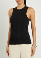 Armarium Filippa Layered Ribbed Cotton Tank Black