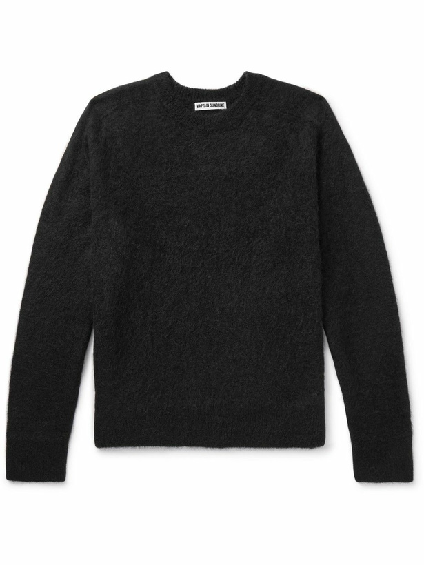 Photo: Kaptain Sunshine - Brushed Royal Alpaca Sweater - Black