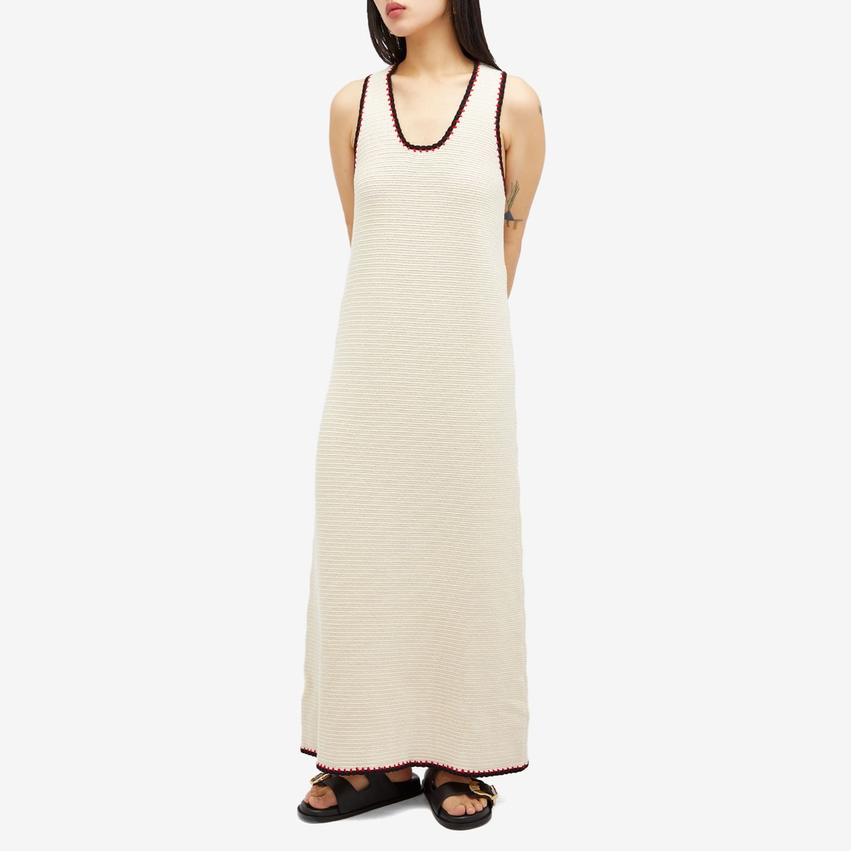 Jil Sander+ Women's Crochet Maxi Dress in Porcelain