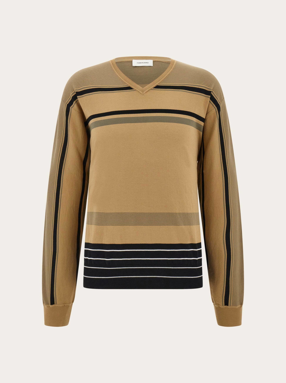 Ferragamo Mens V-neck sweater in Multicolor