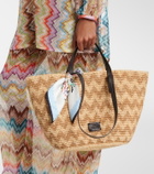 Missoni Zigzag Large raffia basket bag