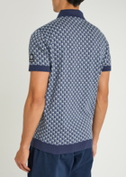 Sandbanks Monogram-intarsia Cotton-knit Polo Shirt Navy