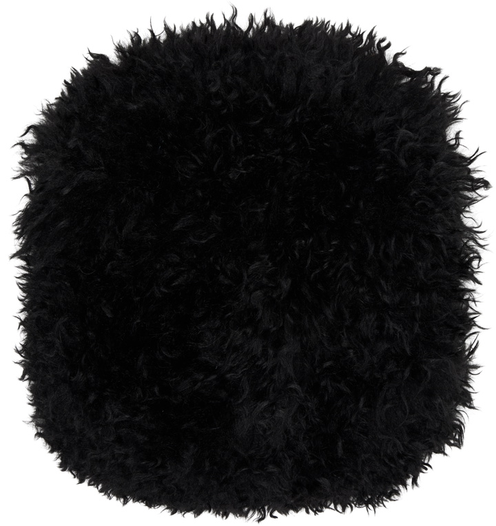 Photo: Anna Sui SSENSE Exclusive Black Faux-Fur Muff Hand Warmer