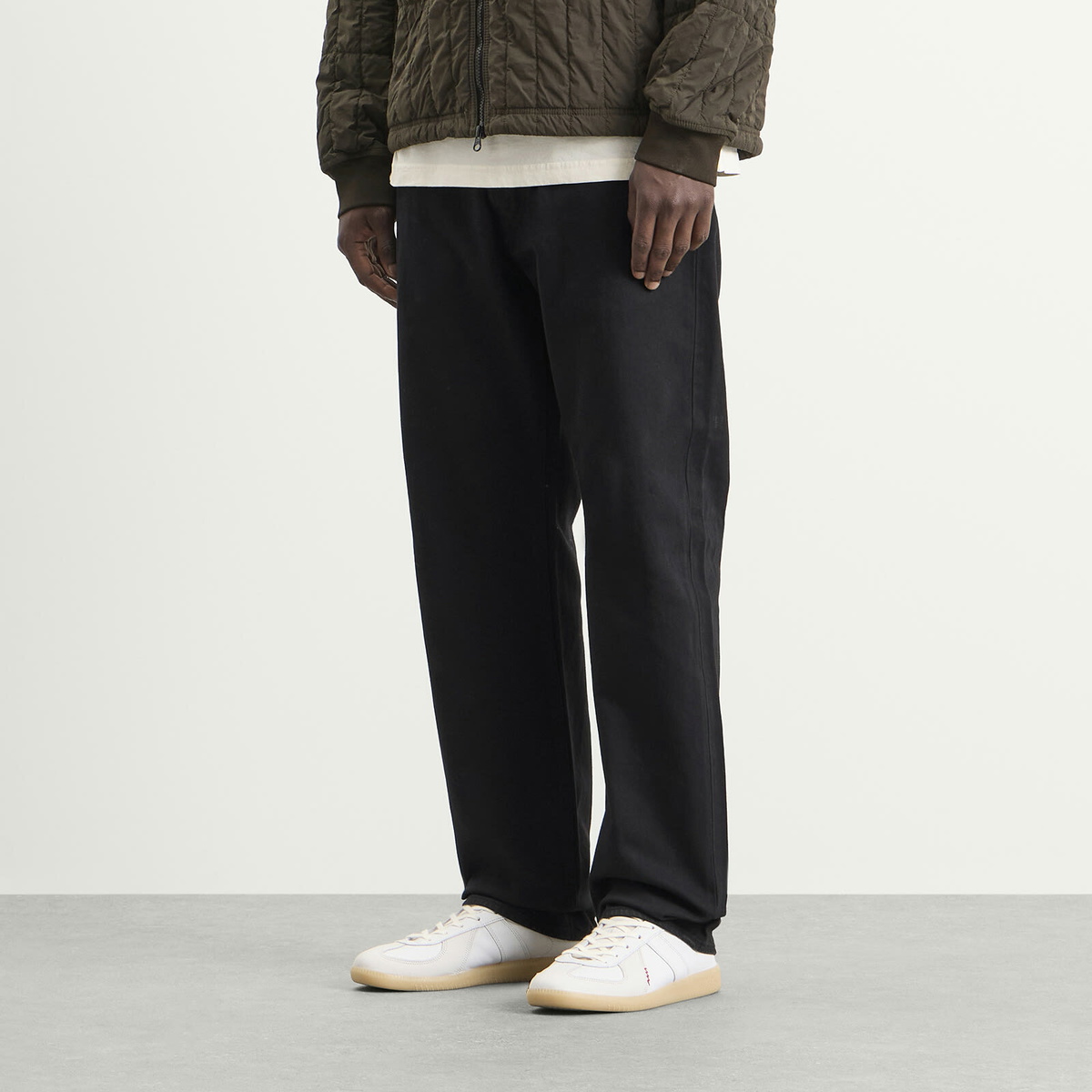 Stone Island Men's Denim-TC Tinto Cap Straight Leg Jeans in Nero