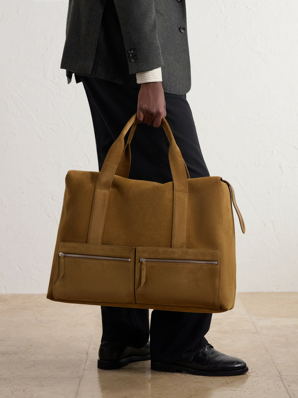 Métier - Racer 53 Suede Weekend Bag - Brown