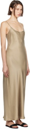 Silk Laundry Taupe 1996 Maxi Dress