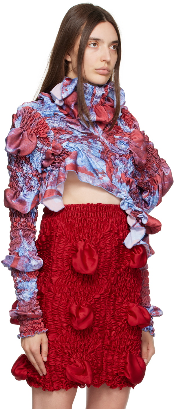 Feben SSENSE Exclusive Purple & Burgundy Twist Blouse