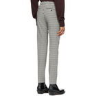 AMI Alexandre Mattiussi Black and Off-White Gingham Cigarette Trousers