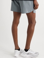 Nike Running - Stride Straight-Leg Mesh-Panelled Dri-FIT Ripstop Shorts - Gray