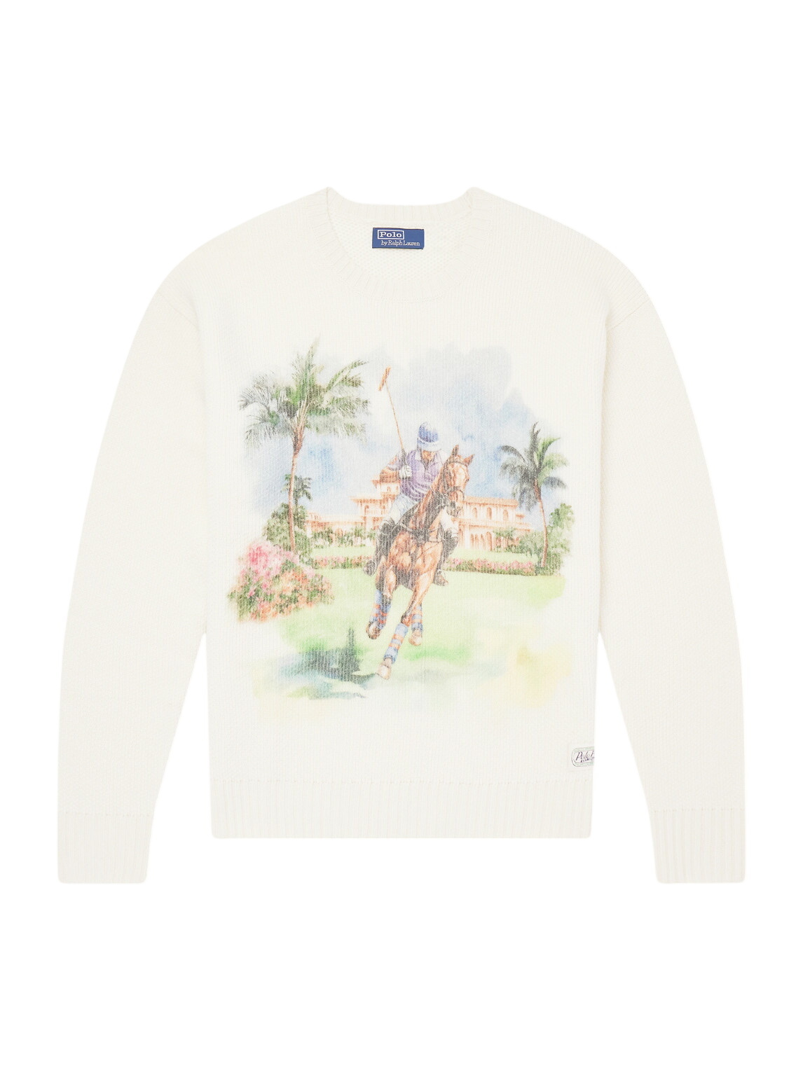 Polo Ralph Lauren - Logo-Appliquéd Printed Cashmere Sweater