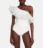 Giambattista Valli - Asymmetric ruffled swimsuit