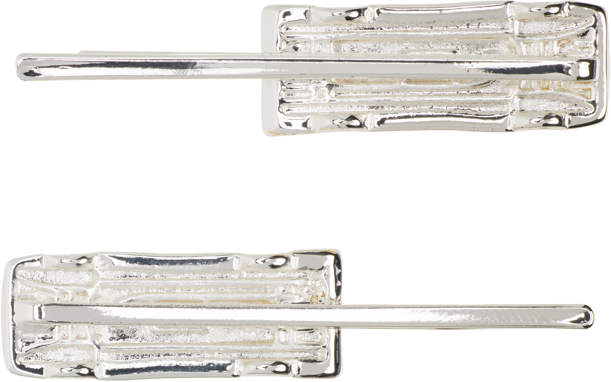 Marland Backus Silver & Yellow Traffic Jam Hairpin Set
