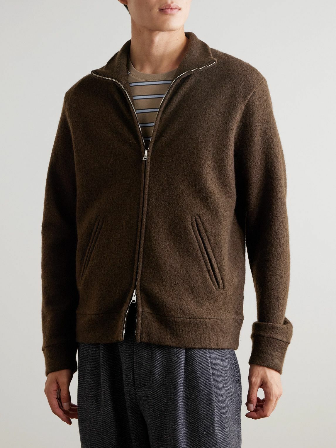 NN07 - 6398 Merino Wool-Felt Jacket - Brown