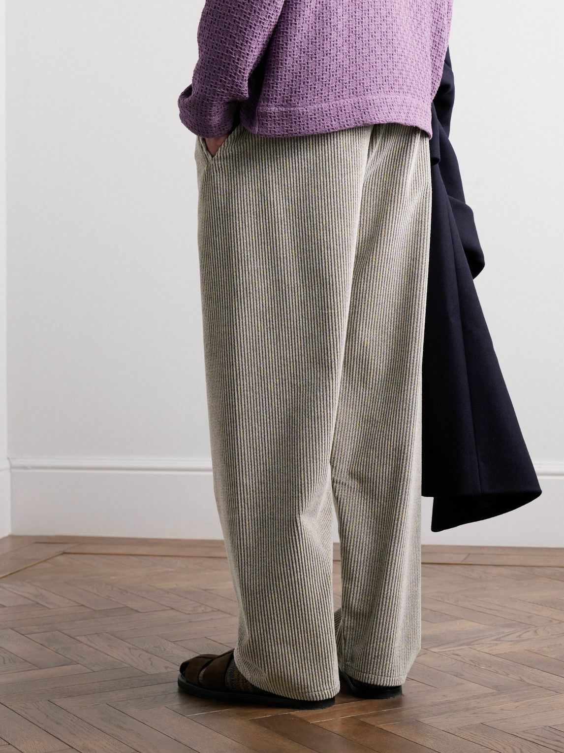 A Kind Of Guise - Samurai Straight-Leg Cotton-Blend Corduroy Drawstring  Trousers - Neutrals A Kind of Guise