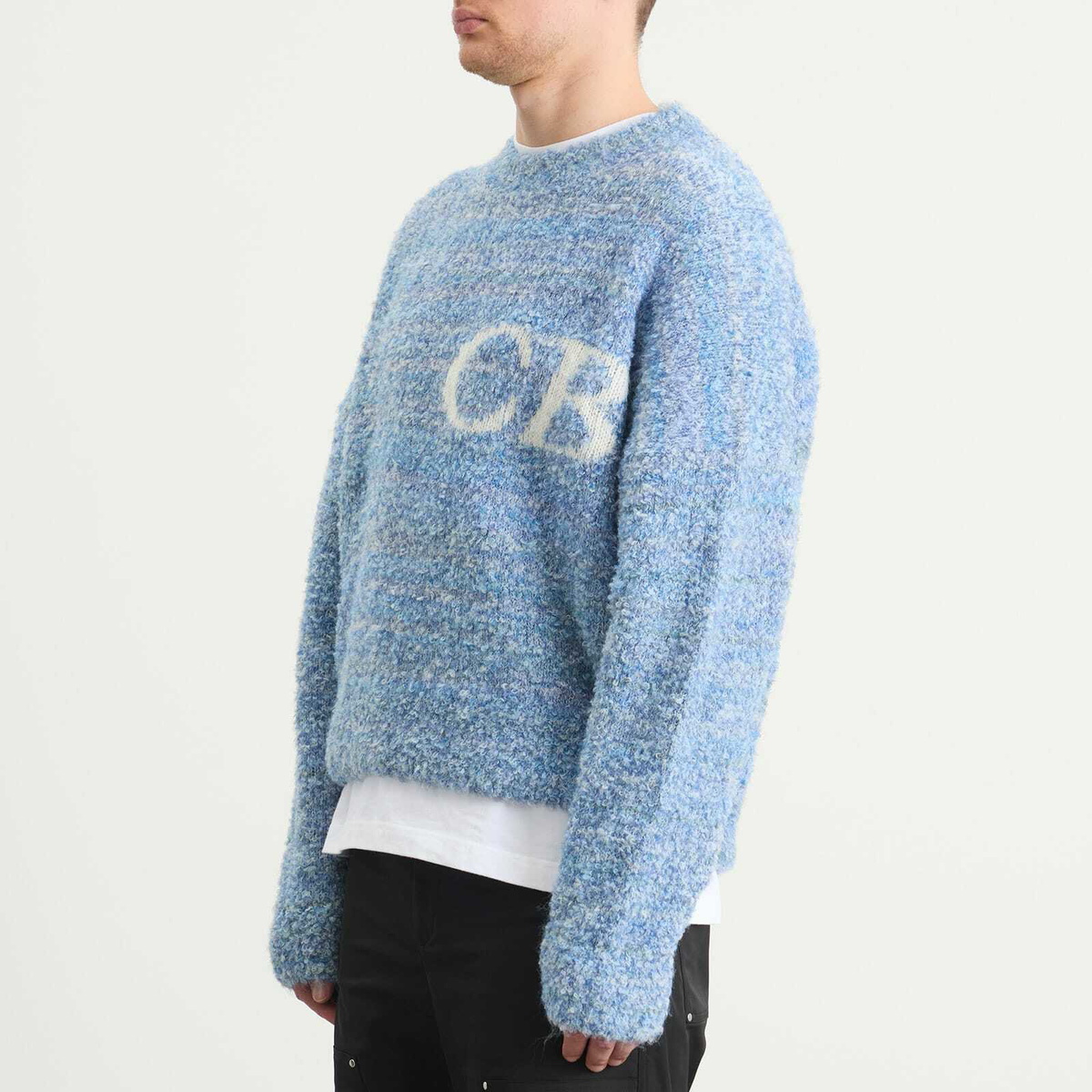 Cole Buxton Men's Boucle Logo Sweatshirt in Blue