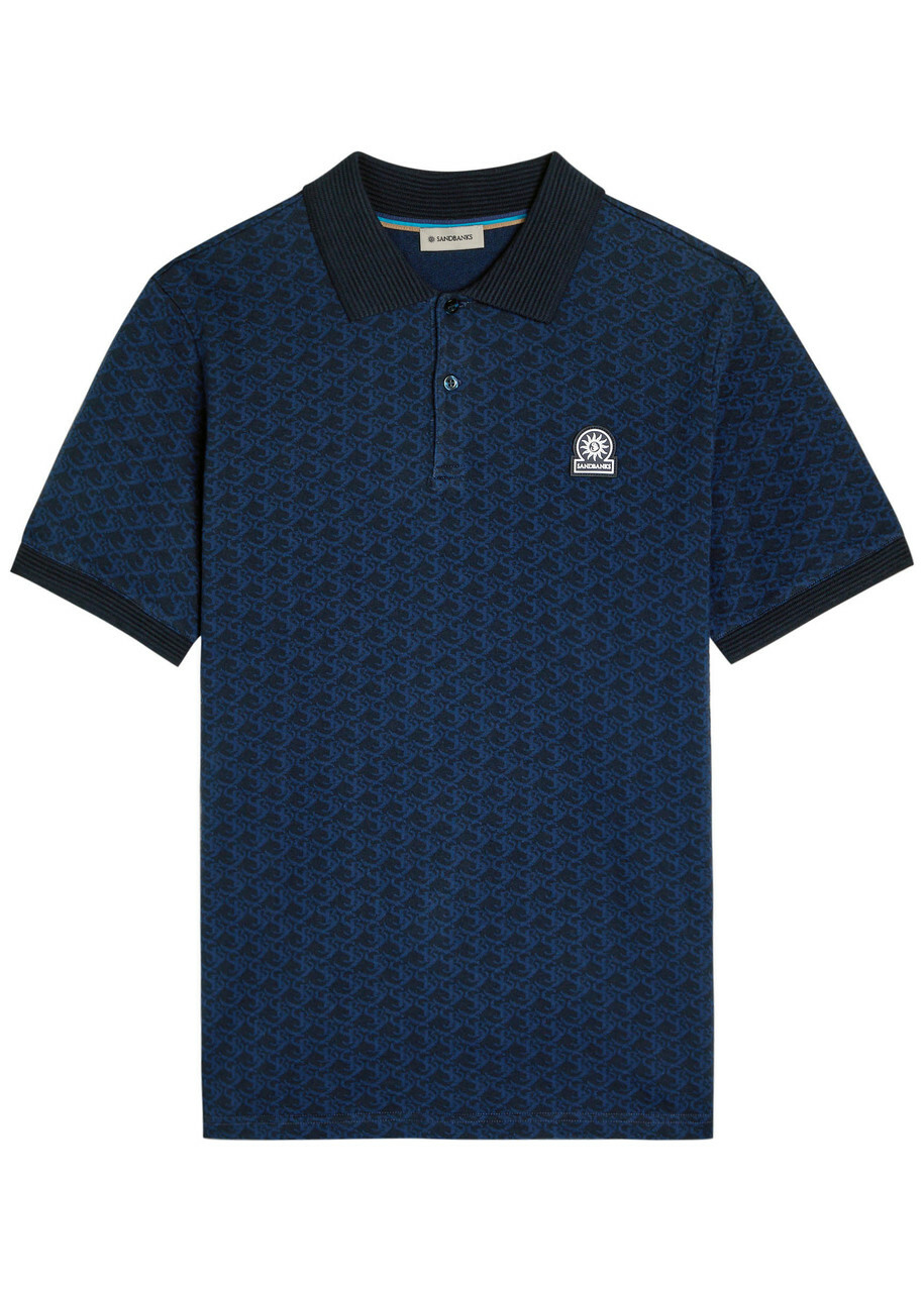 Sandbanks Logo-monogrammed Cotton Polo Shirt Navy