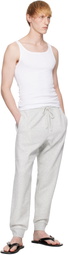 SKIMS Gray Fleece Lounge Tapered Sweatpants