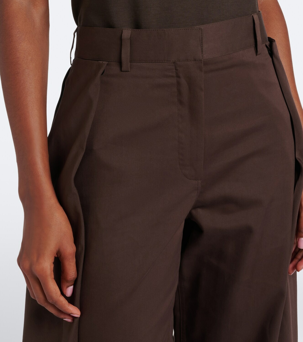 Loewe Cotton and silk gabardine barrel-leg pants