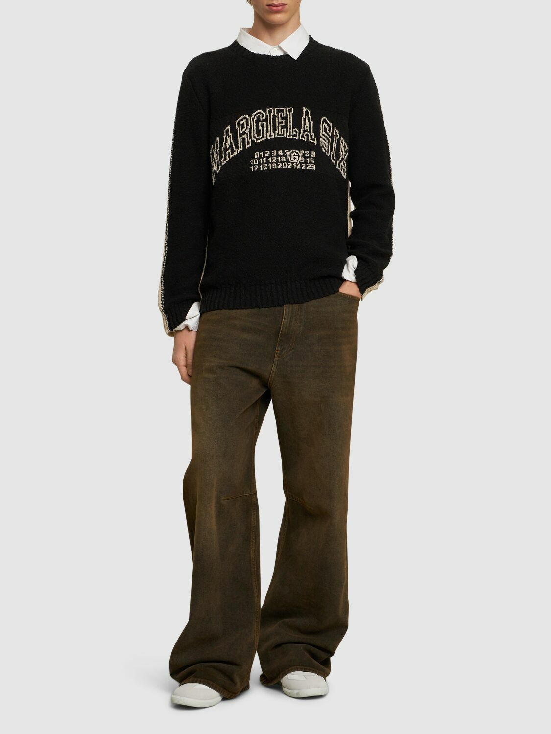 MM6 MAISON MARGIELA Margiela Six Cotton & Linen Sweater MM6 Maison