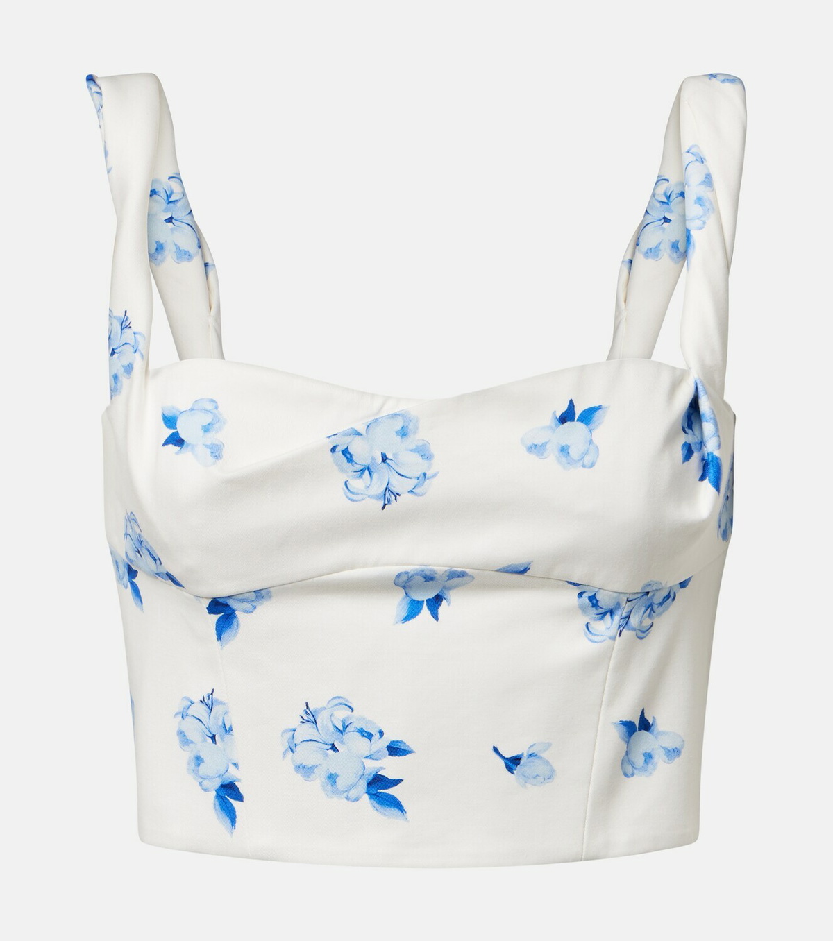 Leo Lin Lexi floral cotton crop top