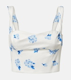Leo Lin Lexi floral cotton crop top
