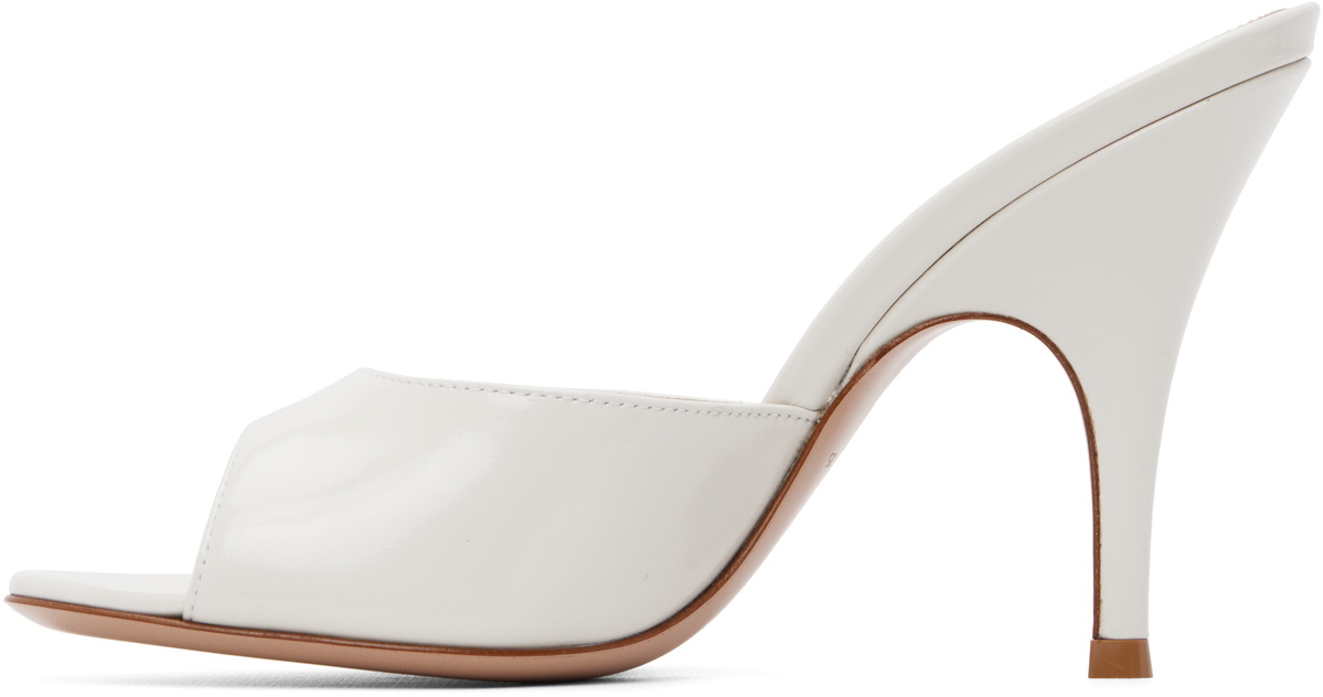 Gianvito Rossi Off-White Sofia Mule 95 Heeled Sandals