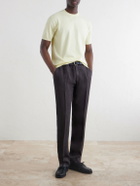 Boglioli - Garment-Dyed Ribbed-Knit Cotton-Jersey T-Shirt - Yellow