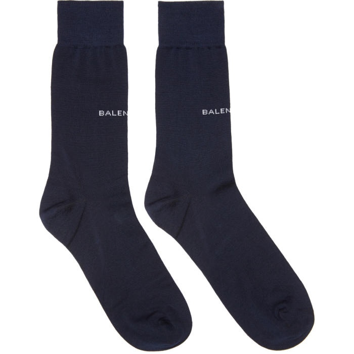 Photo: Balenciaga Navy Logo Socks