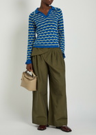 Damson Madder Silvia Cotton and Wool-blend Jumper Blue
