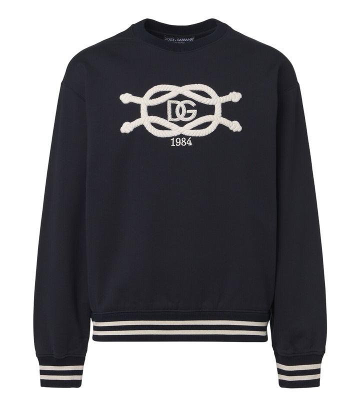 Photo: Dolce&Gabbana Logo embroidered sweatshirt