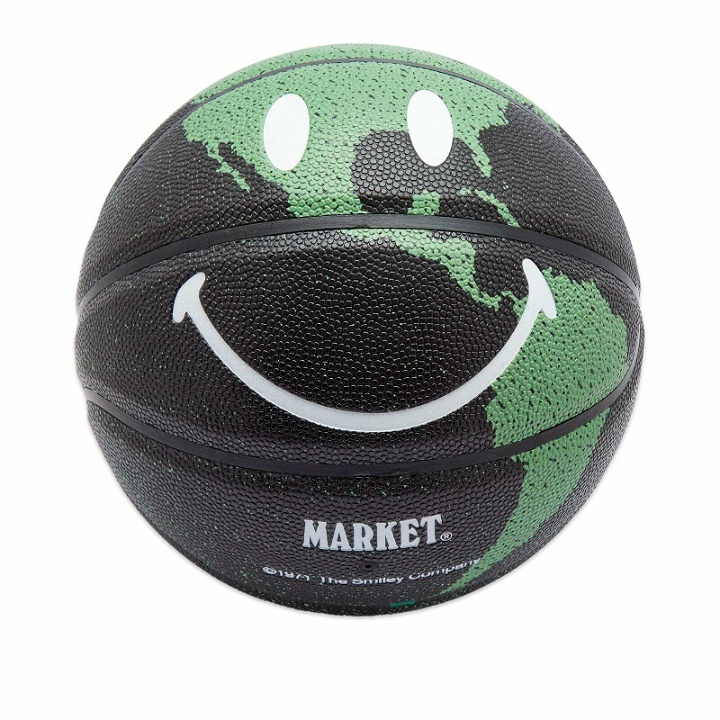 Photo: MARKET Men's Smiley Bitmap Basketball in Multi