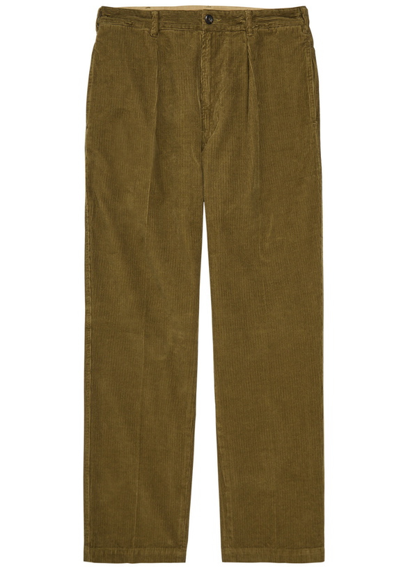Photo: Drake's Tapered-leg Corduroy Trousers Khaki