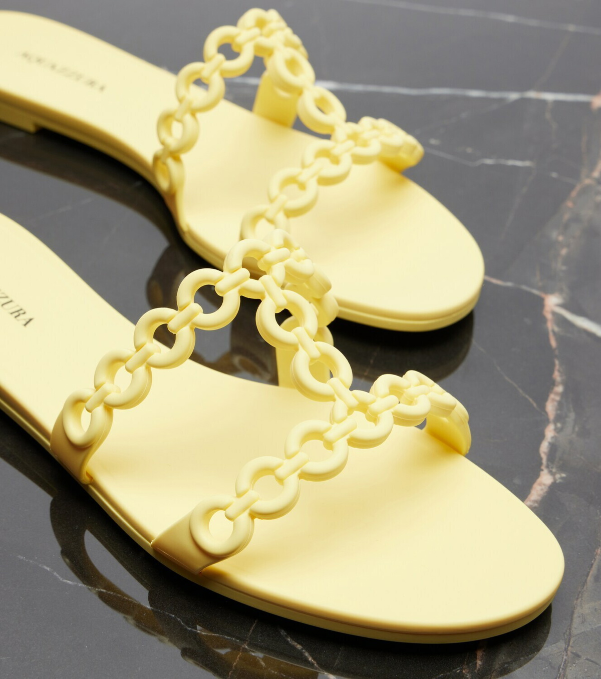 Aquazzura Infinity Chain Jelly slides