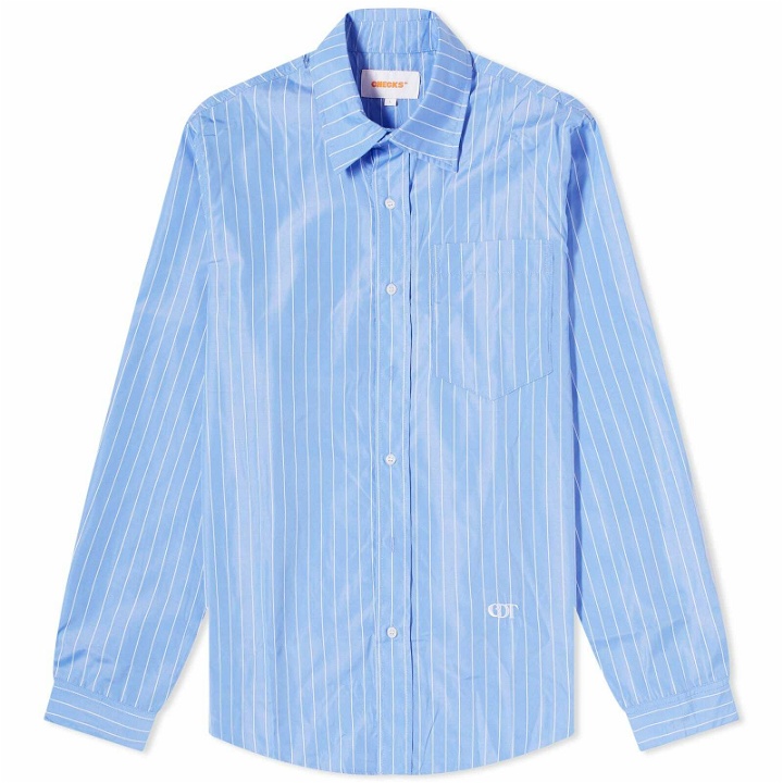 Photo: Checks Downtown Men's Stripe Shirt in Blue/White