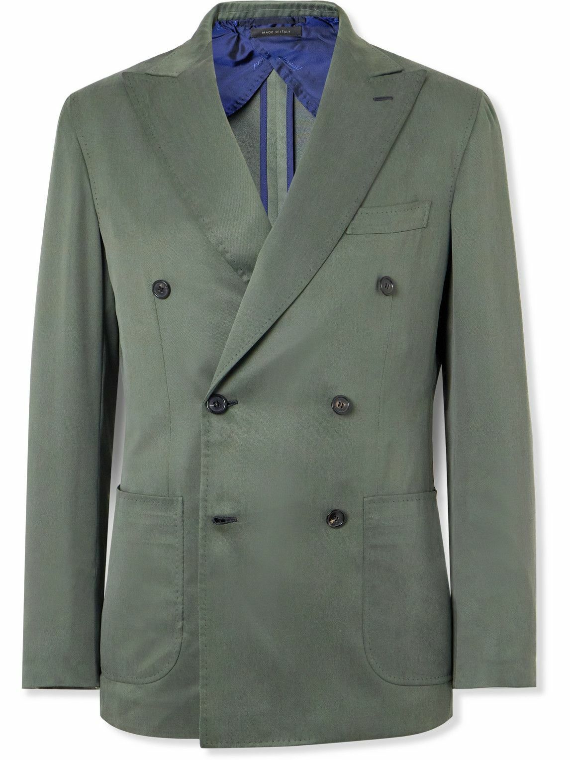 Brioni - Double-Breasted Silk and Cashmere-Blend Twill Suit Jacket