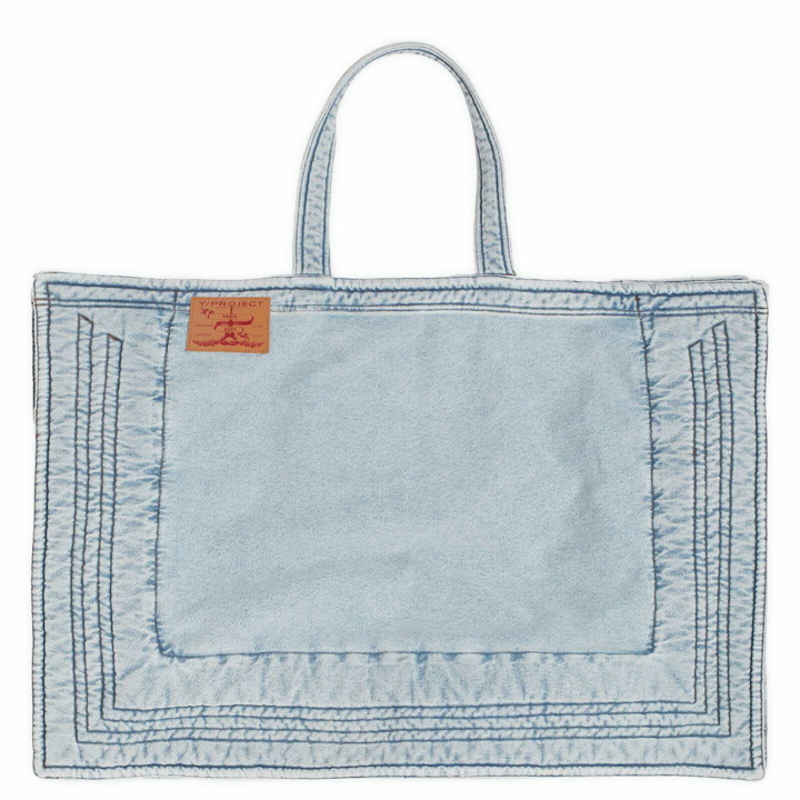 Photo: Y/Project Women's Maxi Wire Cabas Bag in Ozone Ice Blue 