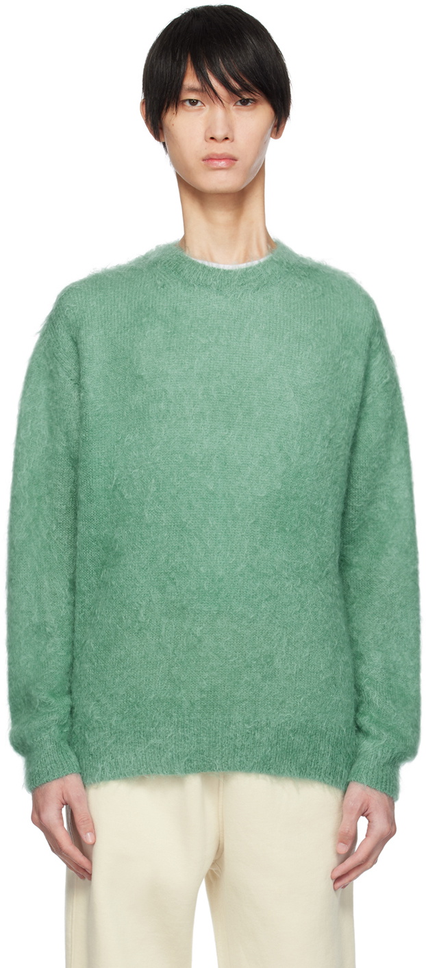 AURALEE Green Brushed Sweater Auralee