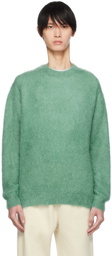 AURALEE Green Brushed Sweater