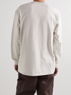 Nike - Logo-Embroidered Cotton-Jersey T-Shirt - Neutrals