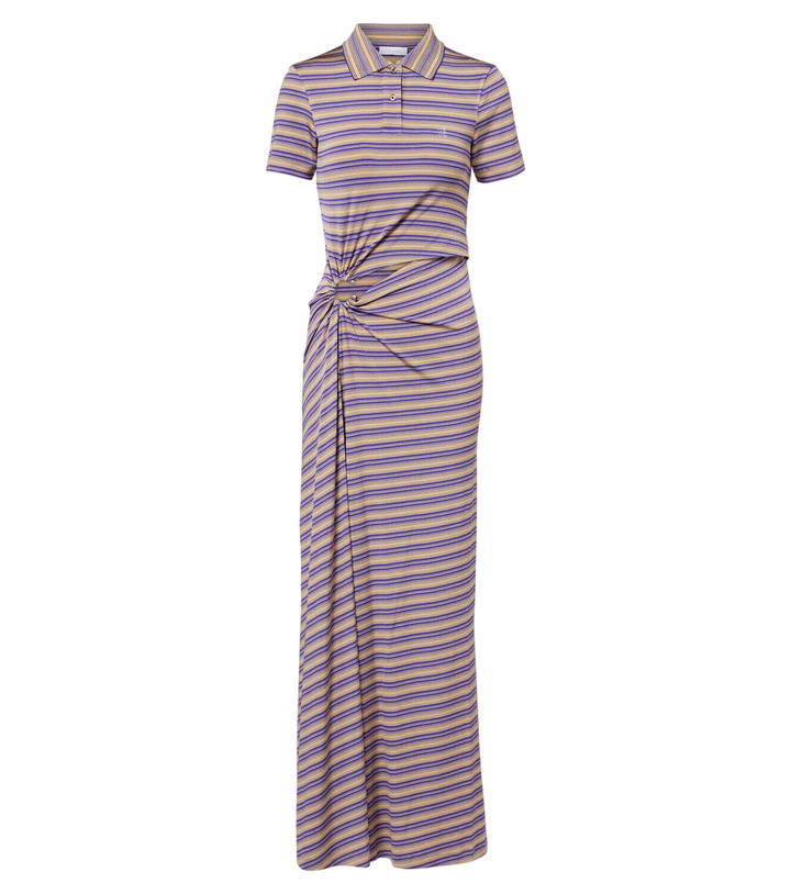 Photo: Rabanne Cutout gathered striped crêpe maxi dress