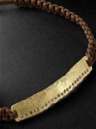 Elhanati - Mezuzah Gold, Cord and Diamond Bracelet