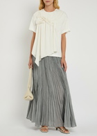 High Mentor Ruffled Jersey T-shirt Cream